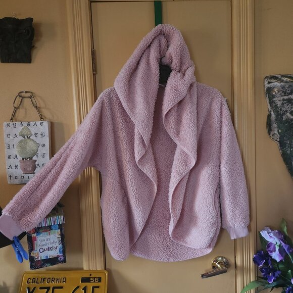 urban kids Other - Urban kids Hooded Teddy Bear Plush Cardigan Dusty Lilac w/pockets